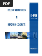 Role of Admixture in Concrete