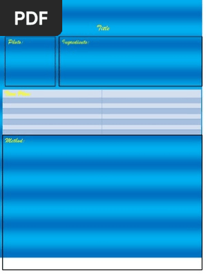 recipe card