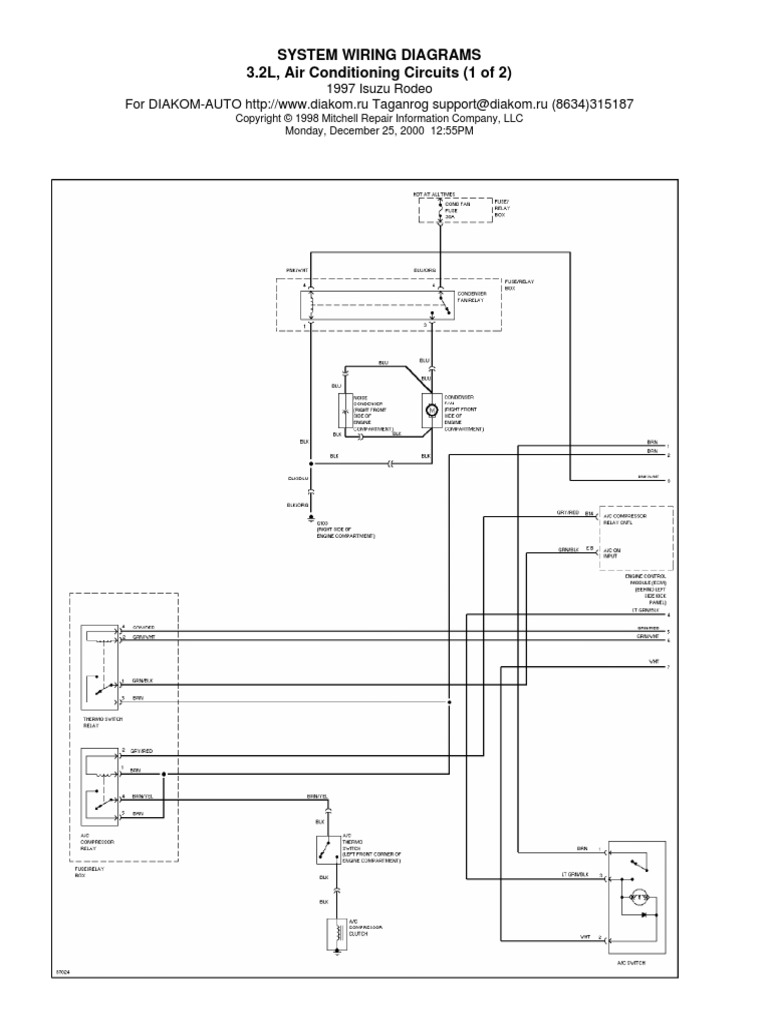 Schematic 2 For Isuzu Rodeo 1997 | PDF