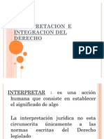 Interpretacion e Integracion Del Derecho