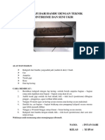 Kaligrafi Dari Bambu Dengan Teknik Pointirisme Dan Seni Ukir