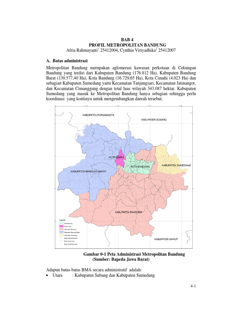Profil dan Luas Metropolitan Bandung | PDF | Ilmu Sosial