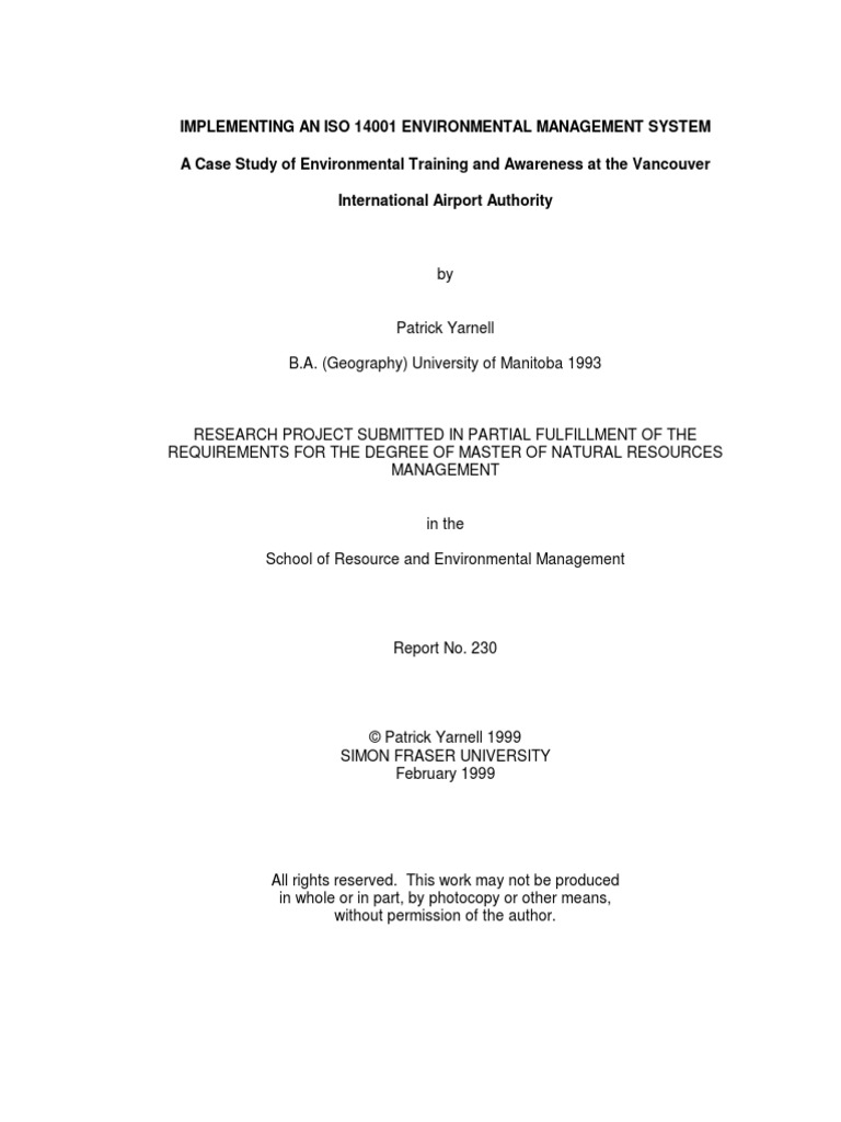 Implementing An Iso 14001 Environmental Management System Pdf