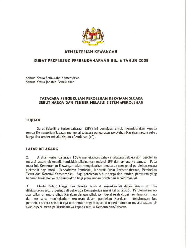 Tatacara Perolehan Tander & Sebutharga  PDF