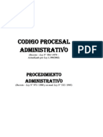 Codigo Procesal Administrativo y Procedimiento Administrativo