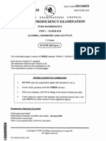 June 2010 CAPE Pure Mathematics U1 P3B