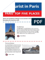 Paris' Top Five Places: A Tourist in Paris