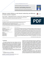 Moisture Content Influence on the Thermal Conductivity and Diffusivity