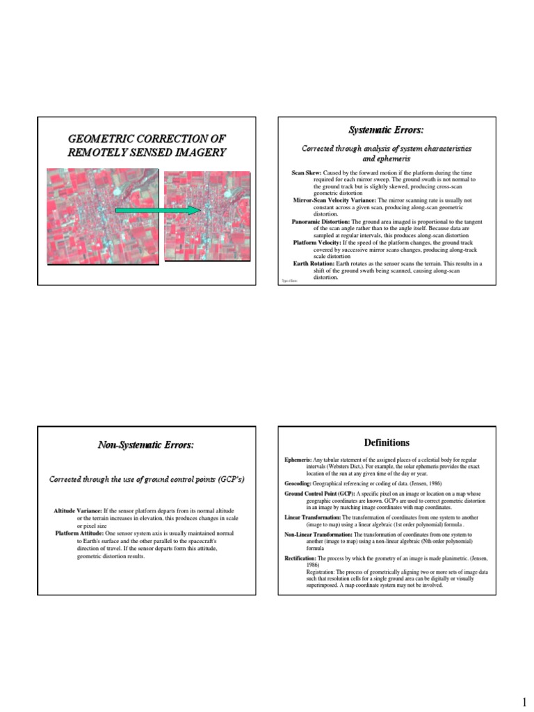 Geometric Correction | PDF | Remote Sensing | Root Mean Square