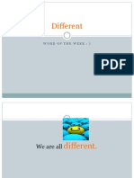 Different - Word of The Week
