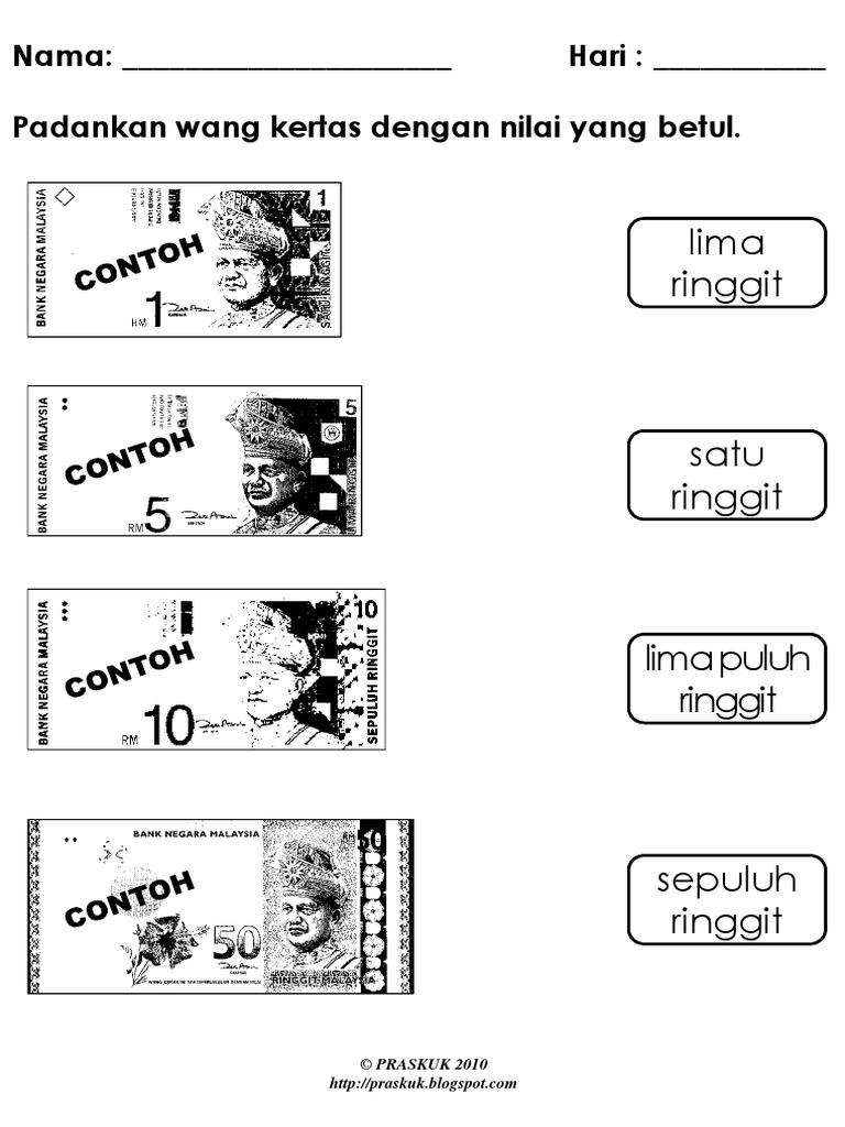 latihan matematik asas wang