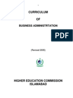 Business Administration New Curriculum