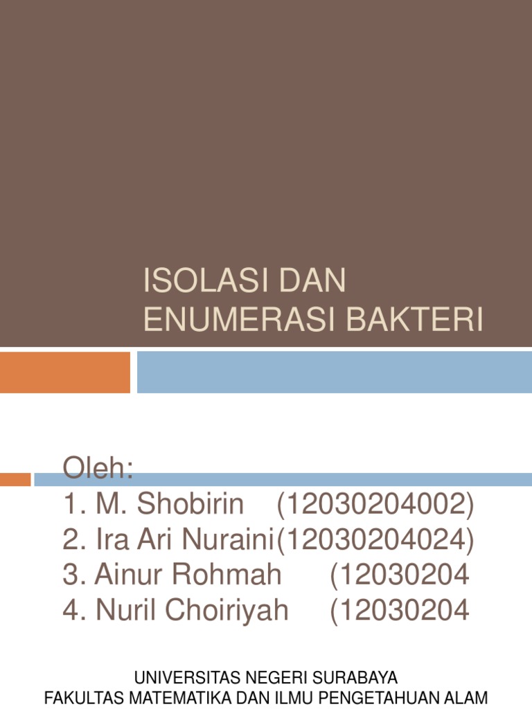 Isolasi dan Enumerasi Bakteri Air Sumur | PDF | Sains & Matematika