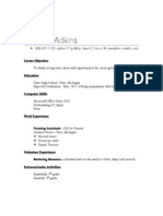 Resume and Reference Page 2011