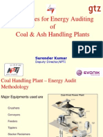 Guidelines For Energy Auditing of Coal & Ash Handling Plants