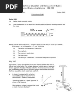 Final Exam Questions #8 - SHM