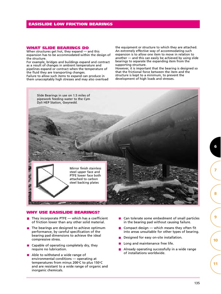 EASISLIDE Low Friction Slide Bearings | PDF | Bearing (Mechanical ...