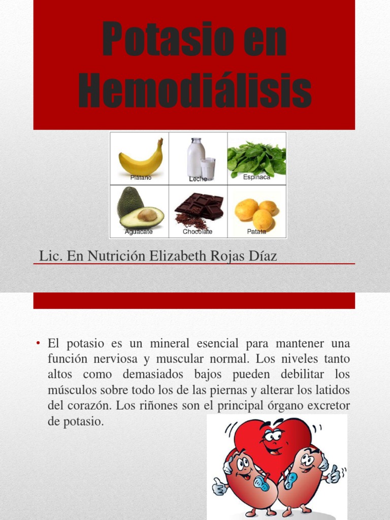 Dieta Baja en Potasio para Hemodiálisis | PDF | Potasio | Dieta y nutrición