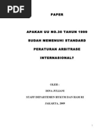 Download Apakah UU No 30 Tahun 1999 Sudah Memenuhi Standard Arbitrase Internasional by dina juliani SN22549426 doc pdf