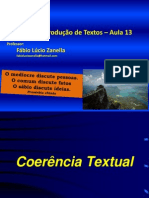 2014-1 Aula13 14 e 15 Coerência e Coesão