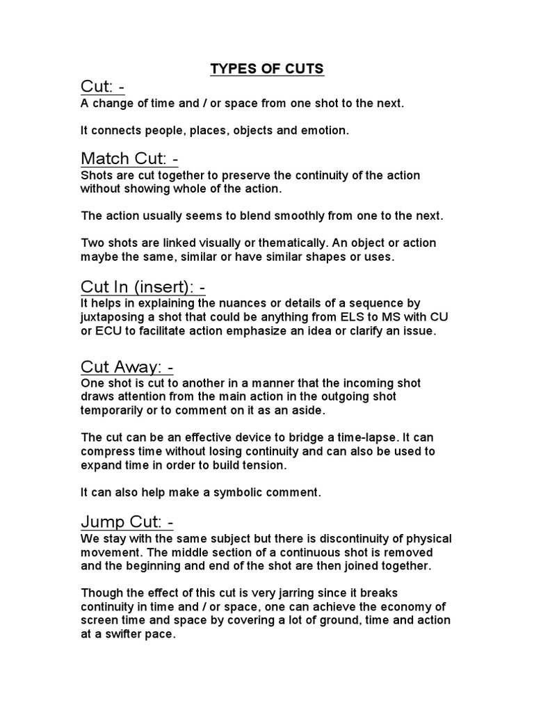 Types of Cuts PDF Neuropsychological Assessment Psychological