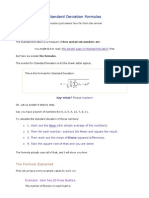 Standard Deviation Formulas