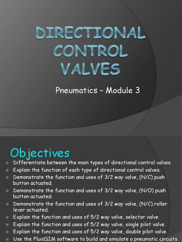 Directional Control Valves Pdf Valve Actuator