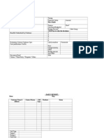 Prospect Validation Sheet