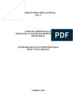 ATPS - Estrura e Analise Demonstraçoes Financeiras