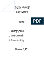 Lecture 8 Cancer Progression and Genomic Instability
