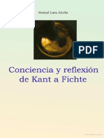 Conciencia y Reflexión de Kant A Fichte - Manuel Luna Alcoba.