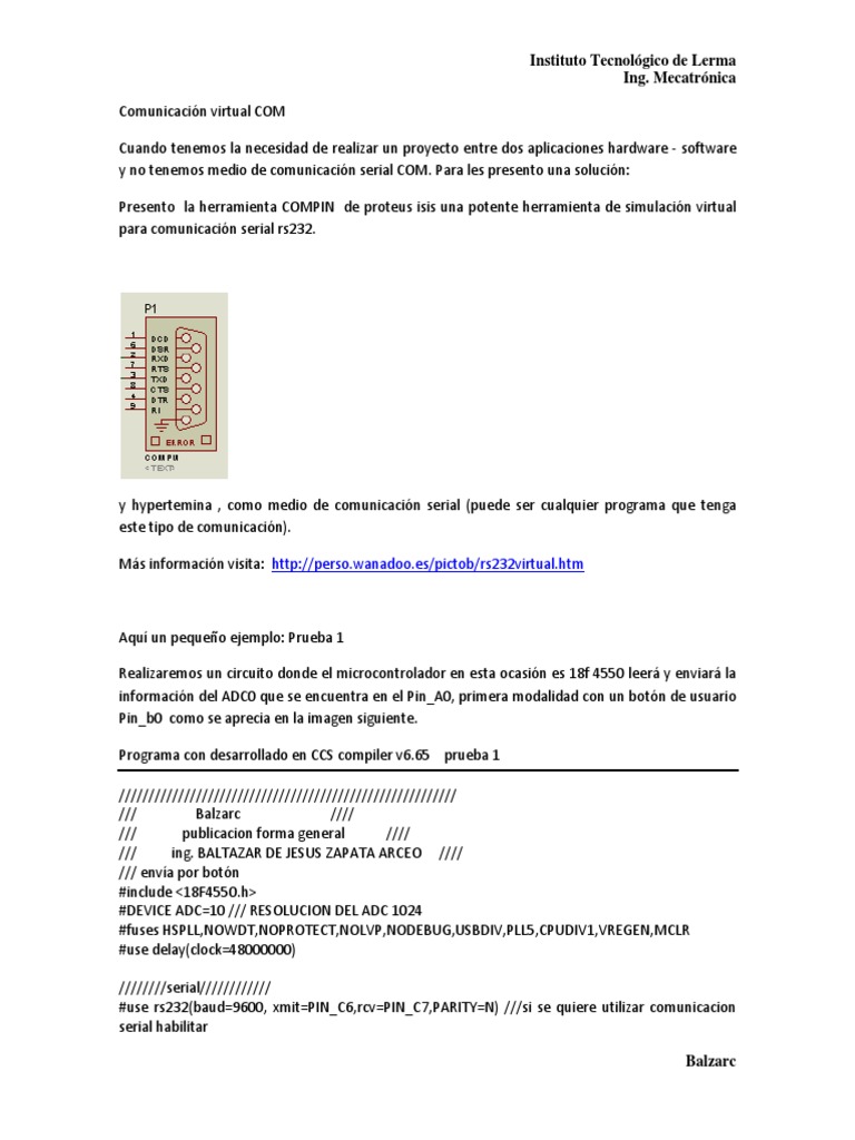 Comunicación Virtual COM | PDF | Hardware de la computadora | Áreas de ...