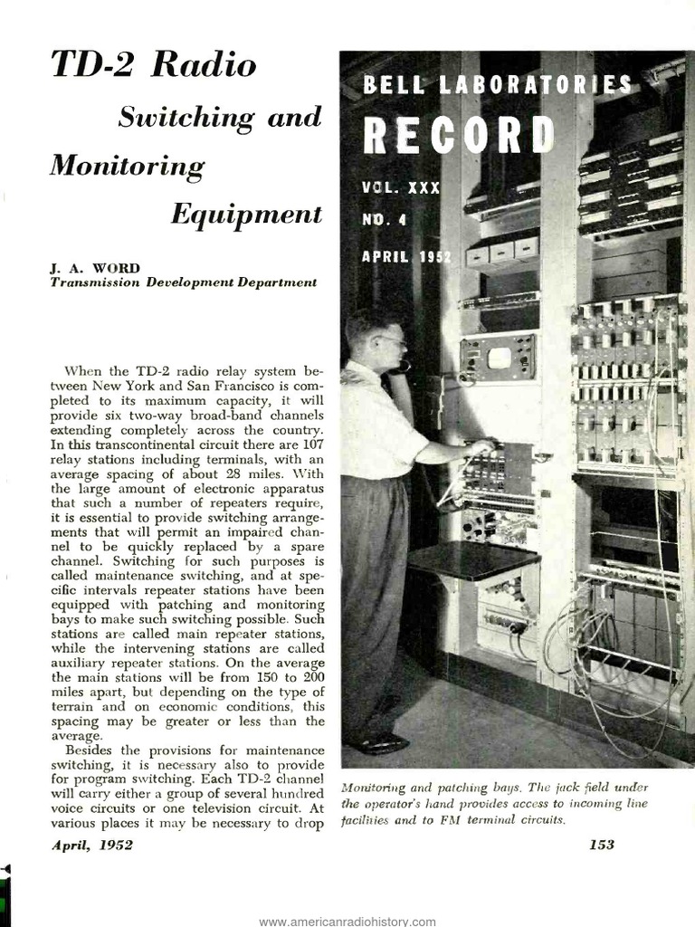 Bell Laboratories Record 1952 04 | PDF