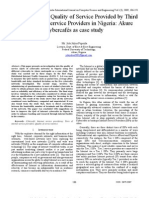 Investigation on Quality of Service Provided by Third Tier Internet Serrvice Providers in Nigeria