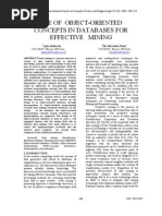 Download Use of Object-Oriented Concepts in Databases for Effective Mining by International Journal on Computer Science and Engineering SN22557155 doc pdf