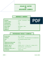 Amoníaco Anhidro: Hoja de Datos de Seguridad Química