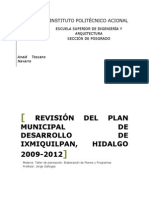 Revisión Del Plan Municipal de Desarrollo de Ixmiquilpan