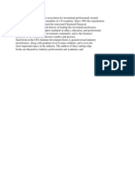 CFA Institute is the Premier Association for Investment Professionals Around