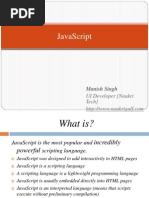 Javascript: Manish Singh