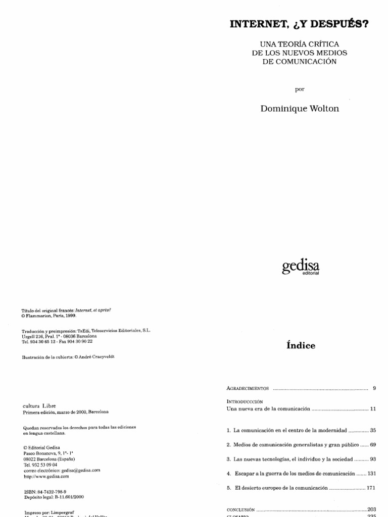 Wolton, Dominique y Después