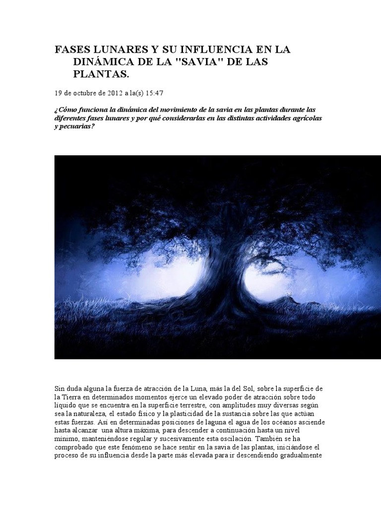 Fases Lunares y Su Influencia | PDF | Satélites de masa planetaria | Luna