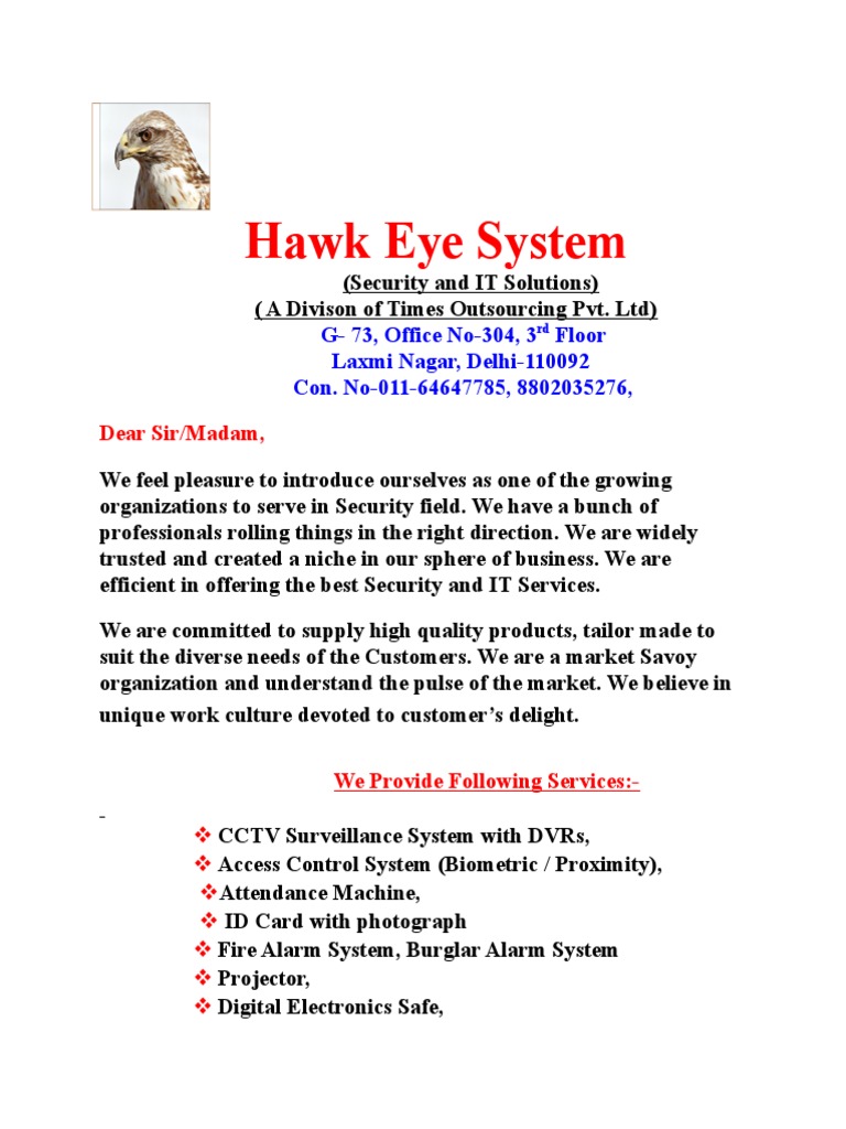 Hawk Eye Security Solutions Overview | PDF