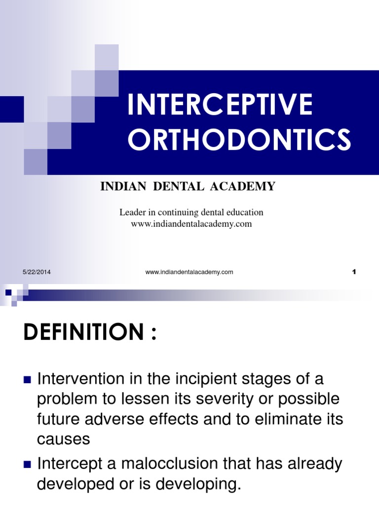 Preventive vs Interceptive Orthodontics | PDF | Orthodontics | Dentistry