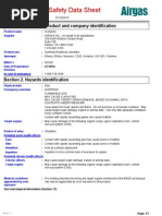 Bernzomatic Propane Safety Data Sheet | PDF | Dangerous Goods | Propane