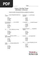 K 2 Verbs in The Past Tense WhichWordSentences