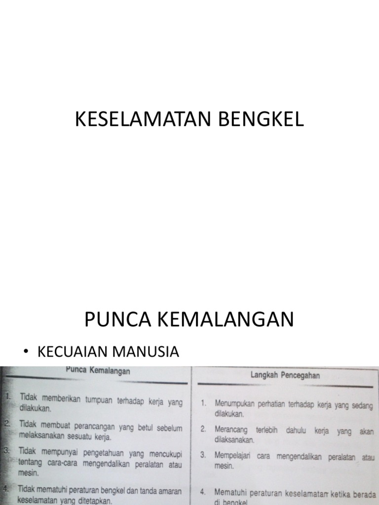 Keselamatan Bengkel Pdf