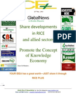 Share Developments in Rice and Allied Sectors, Promote The Concept of Knowledge Economy