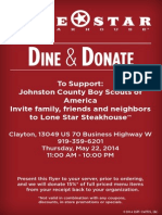May 2014 Dine and Donate Boy Scouts