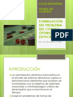 Formulación Del Problema Del Control Óptimo Estocástico