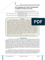 Model of Quantum Computing in The Cloud: The Relativistic Vision Applied in Corporate Networks